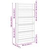 vidaXL Augalų stovas Ruda 90 x 15 x 180 cm Impregnuota pušies mediena
