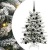 vidaXL Dirbtinė Sulankstoma Kalėdų Eglutė Balta 120 cm PE ir PVC