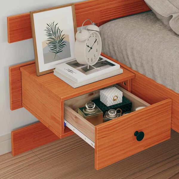 vidaXL Lovos rėmas Va&scaron;ko ruda 75 x 190 cm Kietos pu&scaron;ies mediena