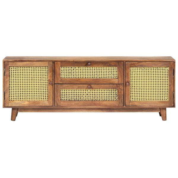 vidaXL Televizoriaus spintelė, 124x29x45cm, mango medienos masyvas