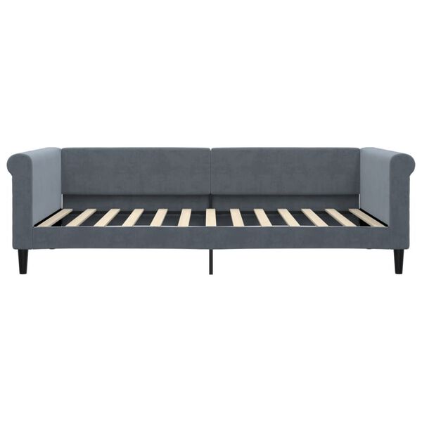 vidaXL Sofa, tamsiai pilkos spalvos, 100x200cm, aksomas