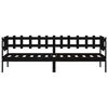 vidaXL Lova, juodos spalvos, 90x190cm, pu&scaron;ies medienos masyvas