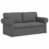 vidaXL Sofa 2 pcs Tamsiai pilka