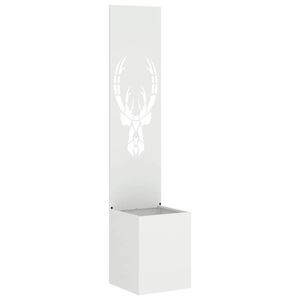 vidaXL Sodo privatumo ekranas Gyvūnų ra&scaron;tai Balta 32 x 140 cm