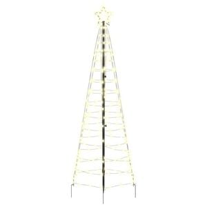 vidaXL LED Kalėdų medis 250 cm 390 LED &Scaron;ilta balta Plienas &Scaron;ilta balta