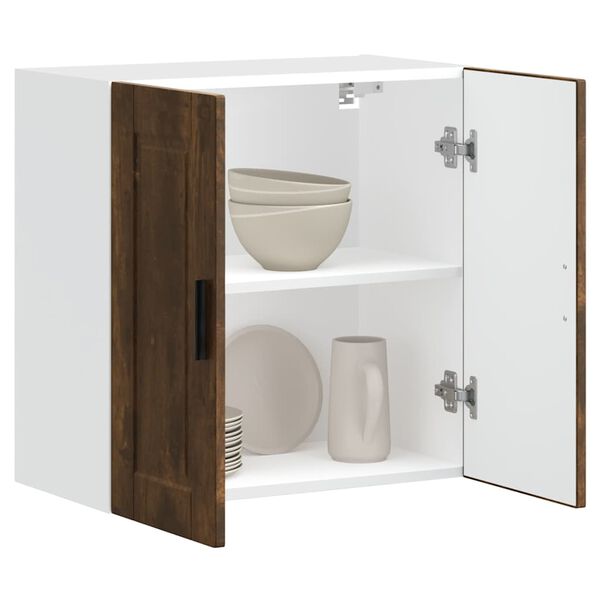 vidaXL Virtuvės spintelė, Porto, dūminio ąžuolo, apdirbta mediena