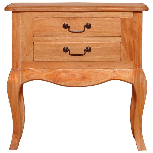 vidaXL &Scaron;oninis staliukas, 60x30x60cm, raudonmedžio medienos masyvas