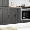 vidaXL kriauklės pagrindo spintelė "Lucca" Black Engineered Wood