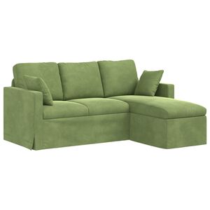 vidaXL Sofa &Scaron;viesiai žalia 198 x 134 x 80 cm Aksomas