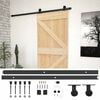 vidaXL Slankios durys Natūrali ir juoda 80 x 210 cm