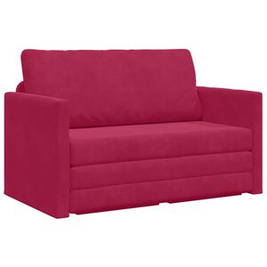 vidaXL Sofa lova Vyno raudona 124 x 71 x 78 cm Aksomas