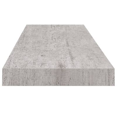 vidaXL Pakabinamos lentynos, 2vnt., betono pilkos, 80x23,5x3,8cm, MDF