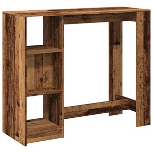 vidaXL Baro stalas su lentyna, medienos, 124x46x103,5cm, mediena
