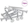 vidaXL Nagai Medžiui 12 pcs Sidabro &Oslash; 3 x 15 mm Metalas