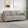 vidaXL Trivietė sofa, &scaron;viesiai pilkos spalvos, 180cm, audinys