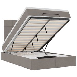 vidaXL Osmanų lovos rėmas su čiužiniu, taupe, 120x200cm, audinys