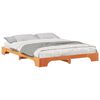 vidaXL Lovos rėmas Ruda 160 x 210 cm Kietos pu&scaron;ies mediena
