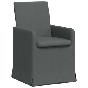 vidaXL Valgomojo kėdės 2 vnt. audinys Tamsiai pilka 57 x 67 x 95 cm