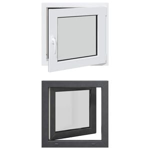 vidaXL Požeminio lango RISOR 50 x 50 cm PVC ir stiklas Antracito