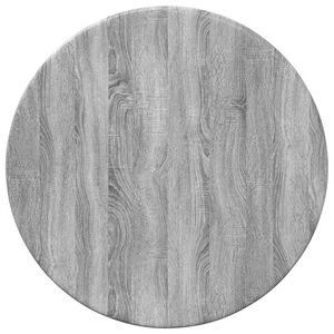 vidaXL Stalo vir&scaron;us &Oslash; 30 x 1,5 cm Apvali Apdirbta mediena Pilka Sonoma