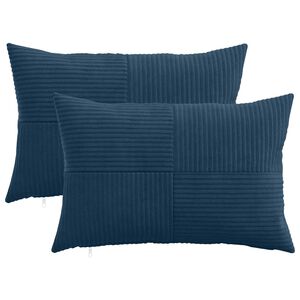 vidaXL Pagalvėlės užvalkalas 2 pcs ALMELO Jūrinė mėlyna 30 x 50 cm