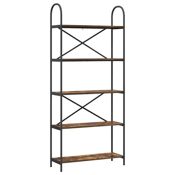 vidaXL Knygų lentyna Rūkyta ąžuolas 80 x 30 x 183 cm Apdirbta mediena