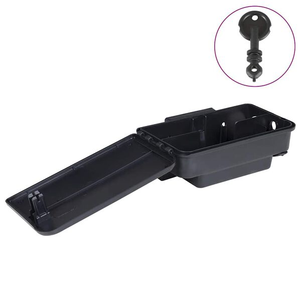 vidaXL Pelės spąstai, 6vnt., juodos spalvos, 22x12,5x7,5cm