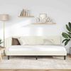 vidaXL Kampinė lovos konstrukcija Kreminė 90 x 190 cm Aksomas