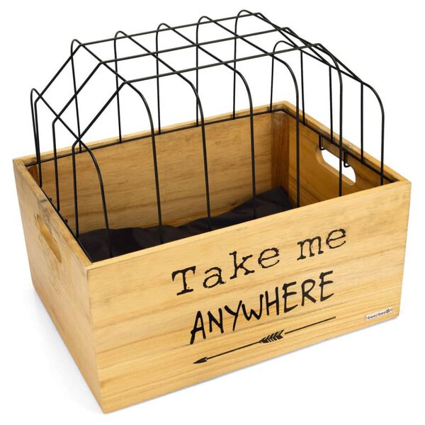 Beeztees Dviračio krep&scaron;ys &scaron;unims, mediena, su užra&scaron;u