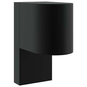 vidaXL Lauko sieninė lemputė Juoda 12 x 7 x 15 cm Nerūdijantis Plienas