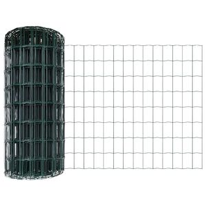 vidaXL Euro tvoros su stulpu 10 x 0,4 m PVC dengtas plienas Žalia