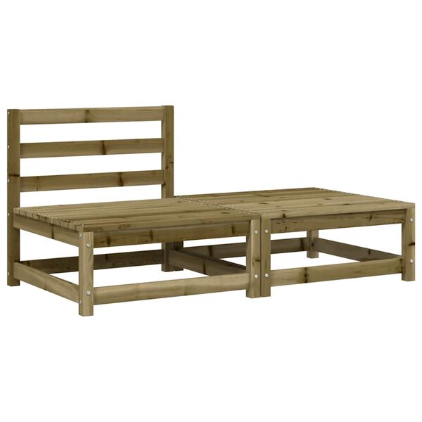 vidaXL Sodo sofos dalis su pagalvėlėmis ir pakoja, be porankių