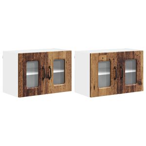 vidaXL Indaplovės plok&scaron;tė Kalmar 2 pcs Senas medis 60 x 31 x 40 cm