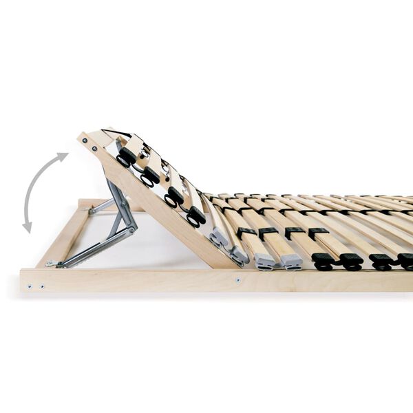 vidaXL Grotelės lovai su 28 lentjuostėmis, 7 zonos, 90x200cm