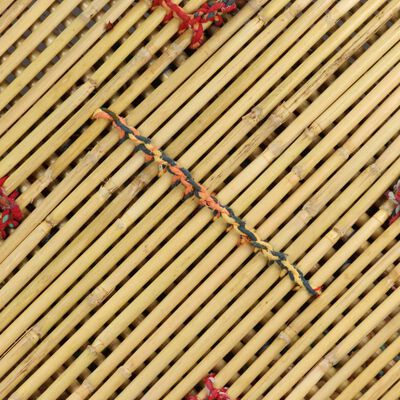 vidaXL Kavos staliukas, bambukas, su megztomis detalėmis, įv. sp.