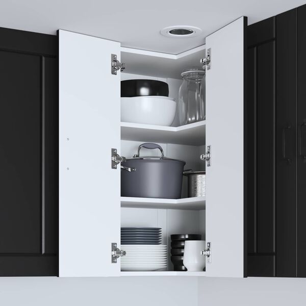 vidaXL Virtuvės spintelė Juoda 57 x 57 x 80 cm Apdirbta mediena