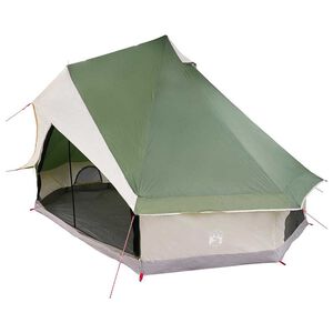 vidaXL Tipi palapinė su stogu Žalia 400 x 346 x 250 cm tafta