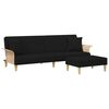 vidaXL Dvivietė sofa-lova su pagalvėmis ir pakoja, juoda, aksomas