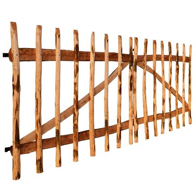vidaXL Dvigubi tvoros vartai, impregnuota lazdyno mediena, 300x120cm