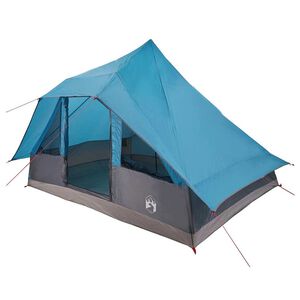 vidaXL Tipi palapinė su stogu Mėlyna 364 x 281 x 257 cm tafta