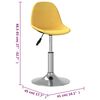 vidaXL Pasukamos valgomojo kėdės, 2vnt., garstyčių geltonos, audinys