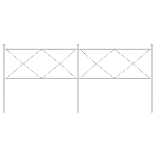 vidaXL Metalinis pakaitinis galvūgalis, baltos spalvos, 200cm