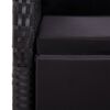 vidaXL Sodo valgomojo baldų komplektas, 5 dalių, juodos spalvos