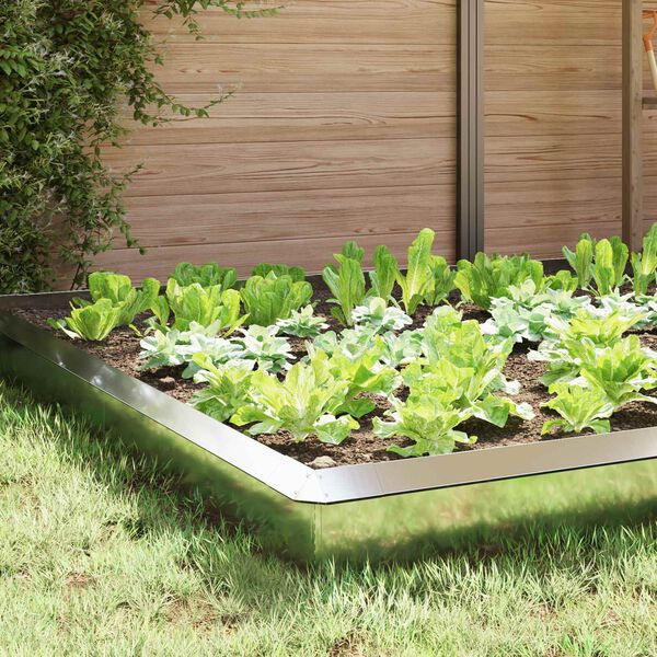 vidaXL Sraigių tvoros 16 pcs Sidabro Cinkuota plienas