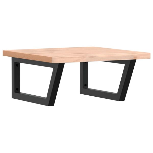 vidaXL Lentyna praustuvui, plienas ir bukmedžio medienos masyvas