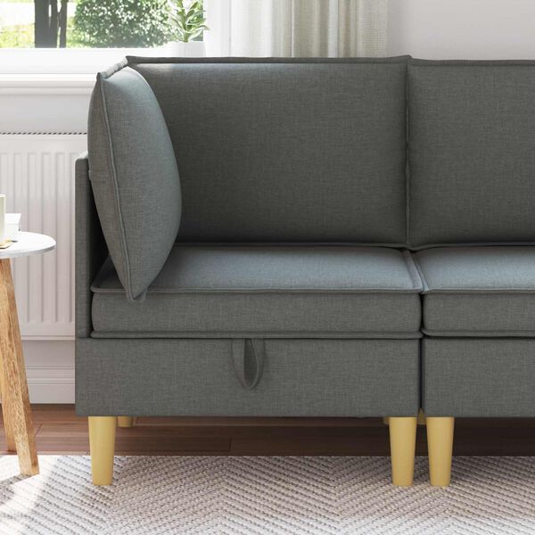 vidaXL Laikymo osmanas Tamsiai pilka