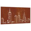 vidaXL Sodo sienos dekoracija, 105x55cm, corten plienas, panorama