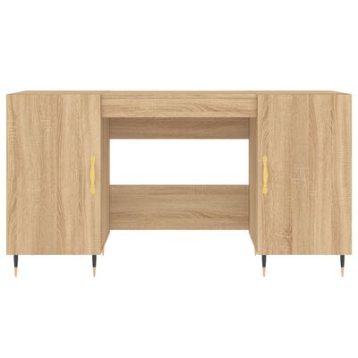 vidaXL Rašomasis stalas, sonoma ąžuolo, 140x50x75cm, apdirbta mediena