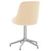 vidaXL Pasukamos valgomojo kėdės, 4vnt., kreminės spalvos, aksomas