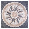 vidaXL Mozaikos plytelės su saulės ra&scaron;tu Įvairiaspalvis 120 x 120 cm